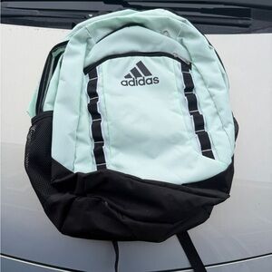 Adidas Light Green and Black Backpack great condition slightly used